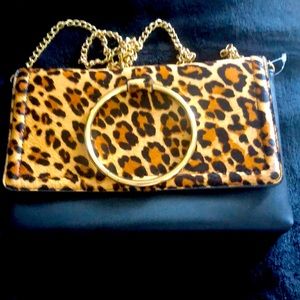 Aldo Iboeniel Leopard Print Ring Clutch